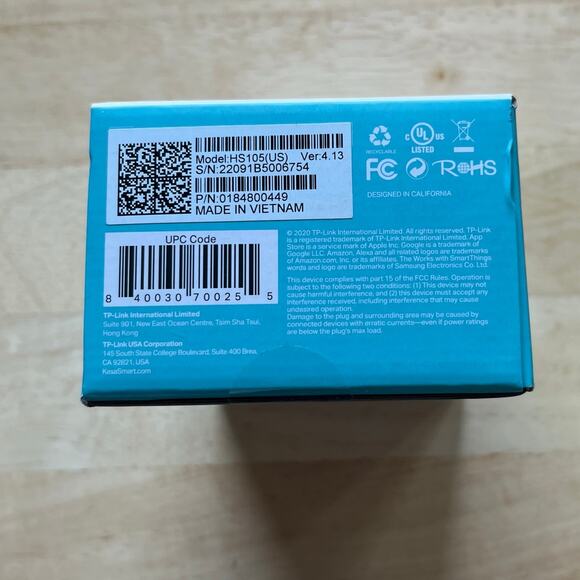 Kasa Smart Wi-Fi Plug Mini Model HS105 - Picture 7 of 8